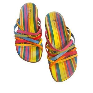 Think womens backless casual strappy shoes size 7